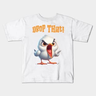 Drop That! Cute Seagull Kids T-Shirt